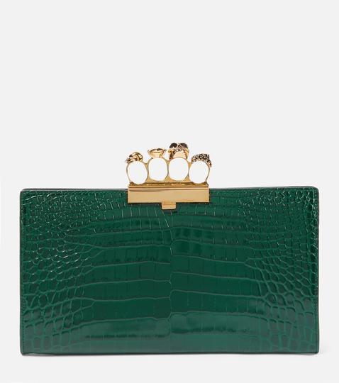 Four Rings jeweled leather clutch
