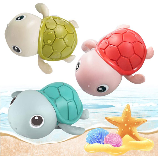 Baby Bath Toys, 3Pcs Wind-up Turtle Toy, Bathtub Swimming Pool Toys