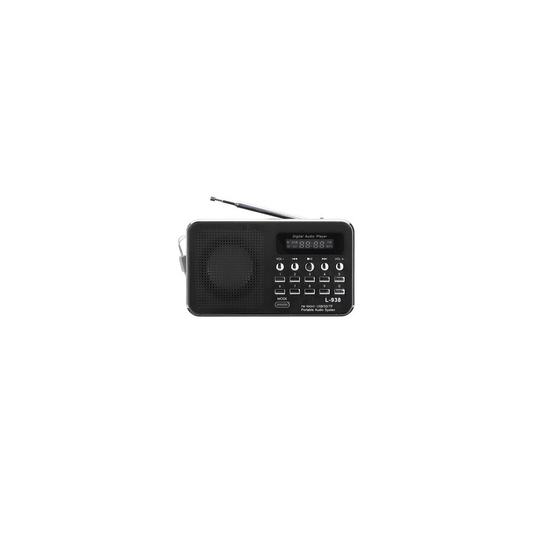 Portable FM 87.5-108MHZ 4.2V 4Ω Radio TF SD Card AUX Loop Play Speaker MP3 Music Player BLACK