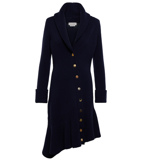 Wool cardigan midi dress