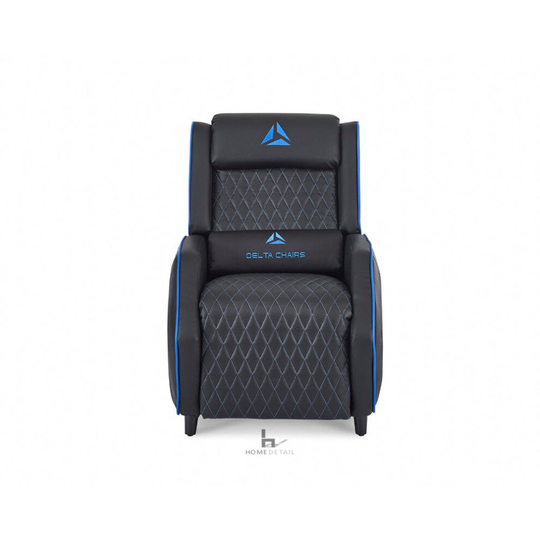 Delta Gaming Recliner Armchair with Footrest Office, Desk, Computer Chair for Gaming, Black With Red Trim