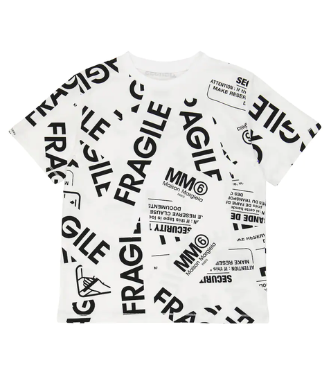 Printed stretch-cotton T-shirt