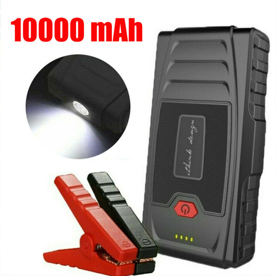 12V Car Jump Starter 600A Peak Emergency Battery USB Power Bank Pack