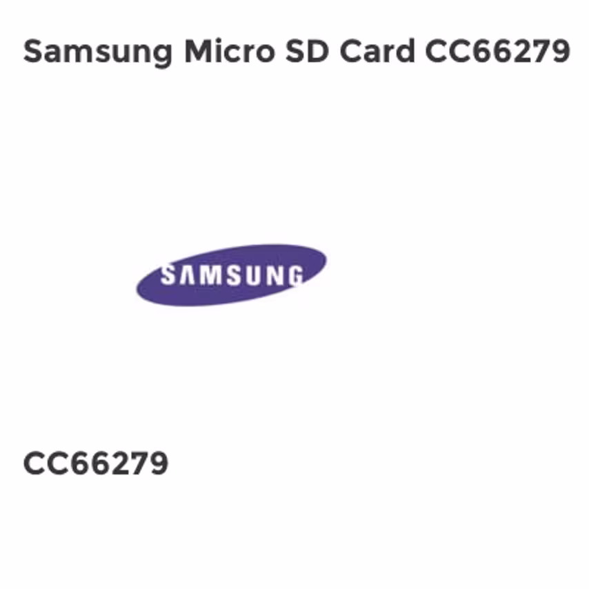 Samsung Micro SD Card CC66279- you get 10