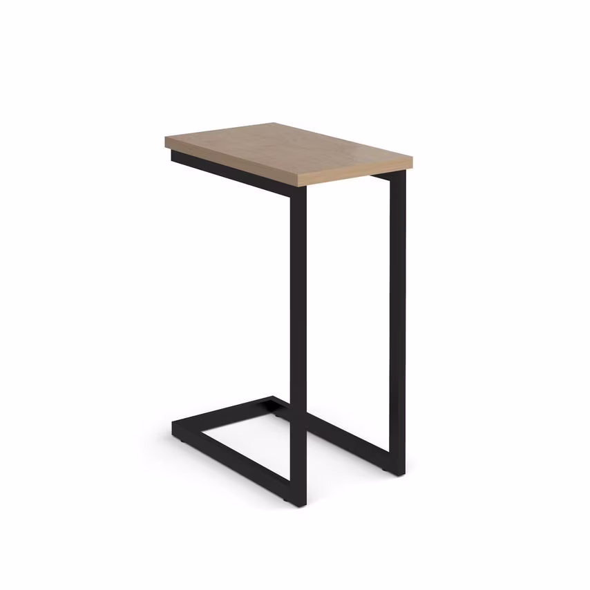 Social Spaces Buddy Laptop Table with Black Frame and Oblong Top - Made to Order