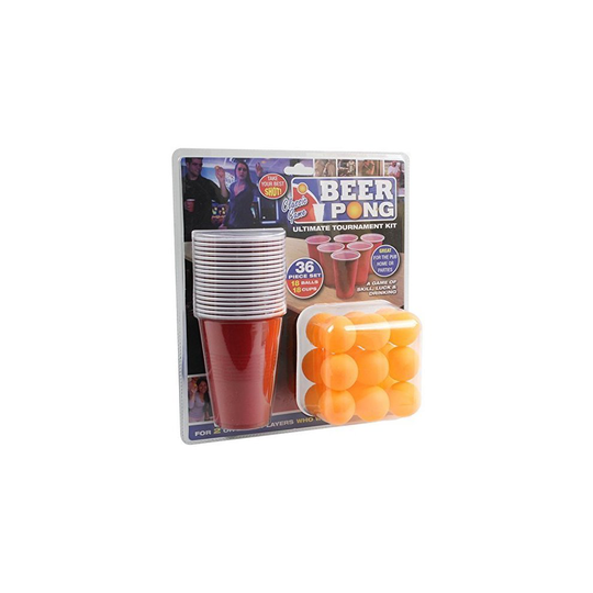 36 Piece Beer Pong Ultimate Tournament Kit Cups & Balls Adults Drinking Game Set - beer pong drinking game balls cups kit 36 set piece ultimate