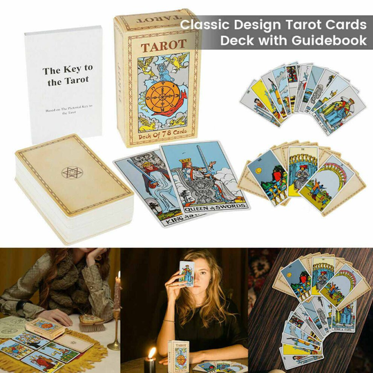 78-Card Tarot Cards Deck and Book Set for beginner