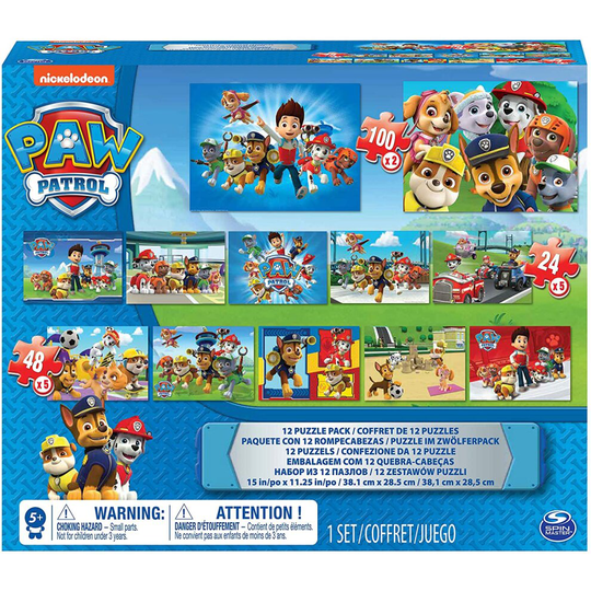 Paw Patrol 12 in 1 Puzzles