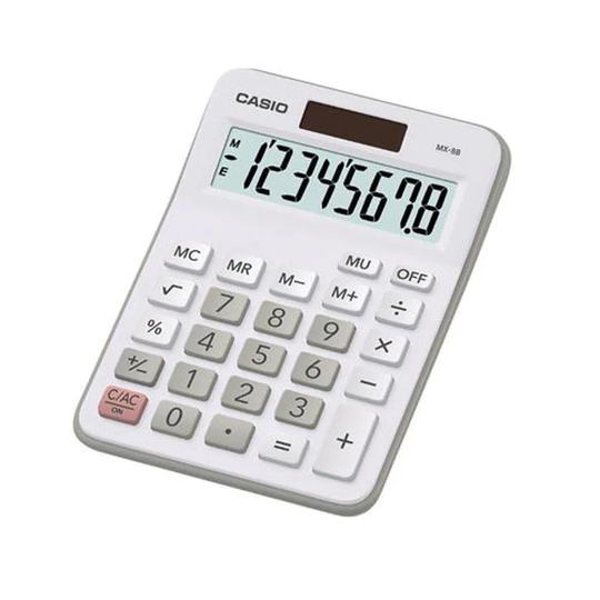 Casio Desktop Calculator 8 Digit 4 Key Memory Battery/Solar Power 103x31x137mm S