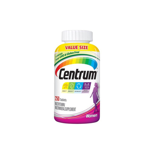 Centrum Women's Multivitamin and Multimineral With Iron Supplement Tablets, 250 Ct