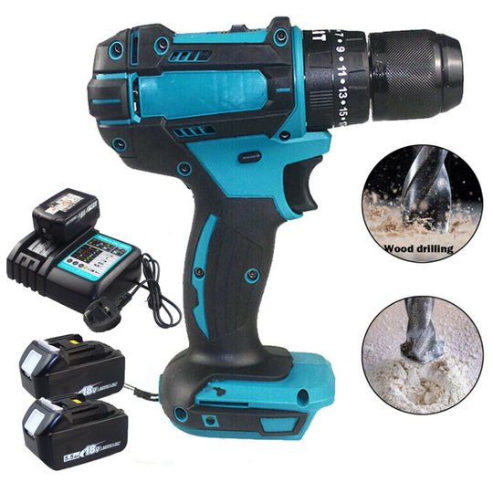 Cordless Impact 3IN1 Drill+Battery+Charger-Makita Battery Compatible