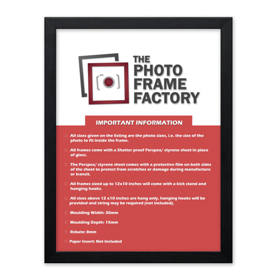 (Black, 5x3.5 Inch) The Photo Factory Frame | Wooden Photo & Art Frames