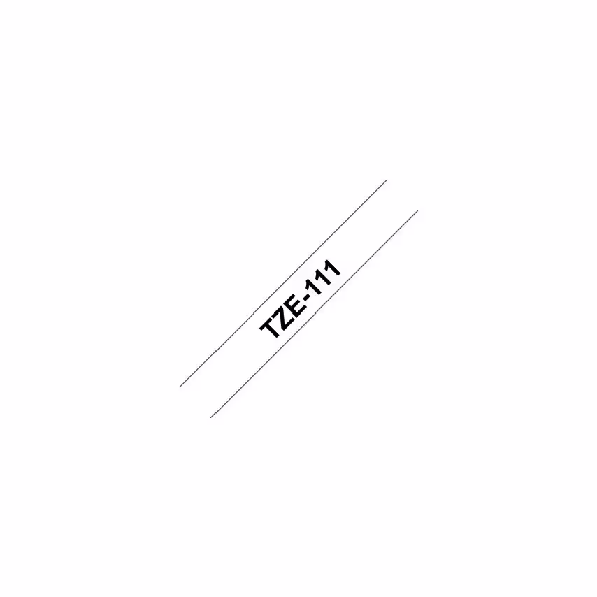 Brother TZE-111 6MM P-touch Tape Black/Clear
