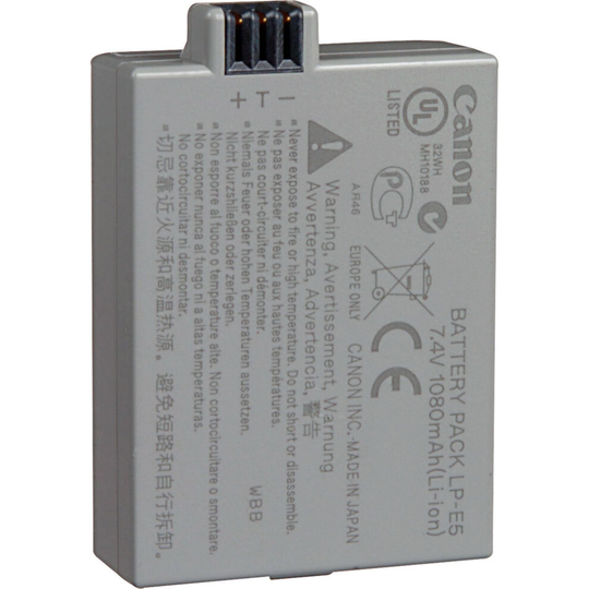Canon LP-E5 Rechargeable Lithium-Ion Battery Pack (7.4V, 1080mAh)