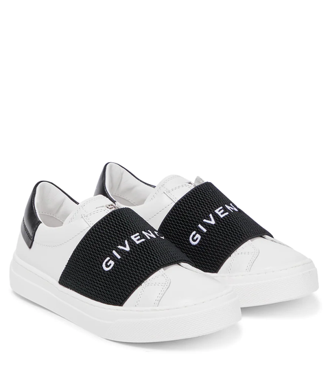 Logo leather sneakers