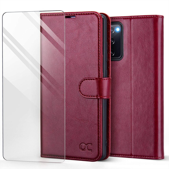 OCASE Samsung Galaxy S20 FE Case,PU Leather S20 FE Phone case [TPU Inner Shell][RFID Blocking][Card Holder] Flip Wallet Cover Compatible wit
