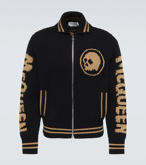 McQueen Graffiti zipped sweater