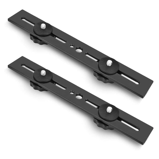UTEBIT 2 Pack Dual Flash Bracket 20.5cm Flash Bracket Tripod Mount Hot Shoe Brackets Holder Straight Flash Bracket with 1/4'' Screw Compatible for