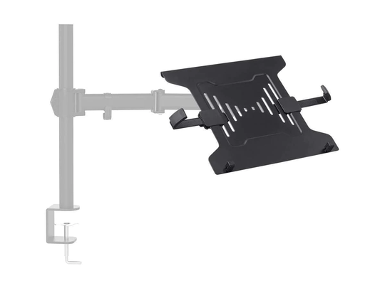 Laptop Holder Attachment for LCD Desk Mounts | Ideal For Work, Home, Office Laptops | Workstream Collection | Black