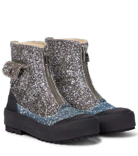 Duck glitter ankle boots