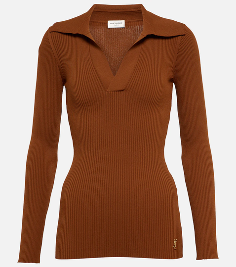 Ribbed-knit sweater