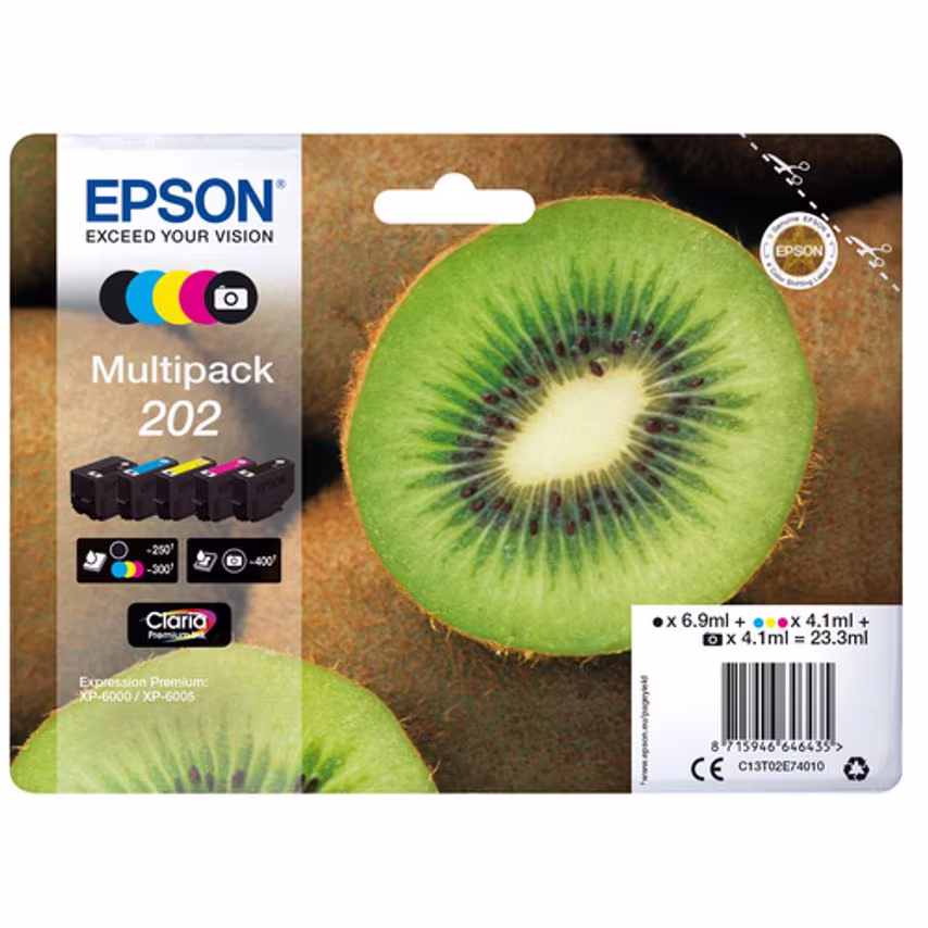 Epson Ink Medium Volume 5-Colours 202 Claria Premium Ink