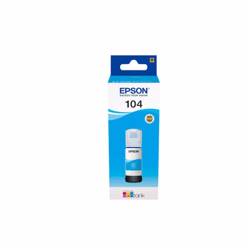 Epson Ink Low Volume 104 Ecotank Cyan Ink Bottle