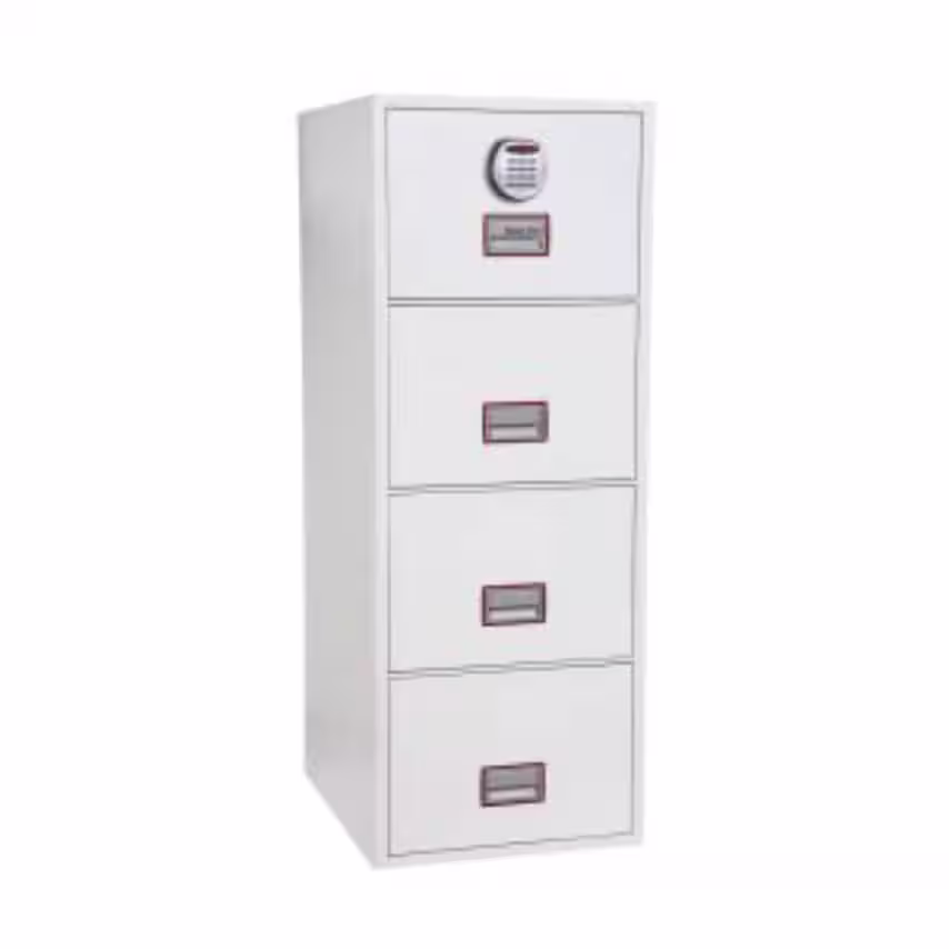 Phoenix Safe World Class Vertical Fire File FS2264E 4 Drawer Filing Cabinet with