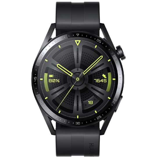 Huawei Watch GT3 46mm JPT-B19 Black Stainless Steel Black Fluoroelastomer strap