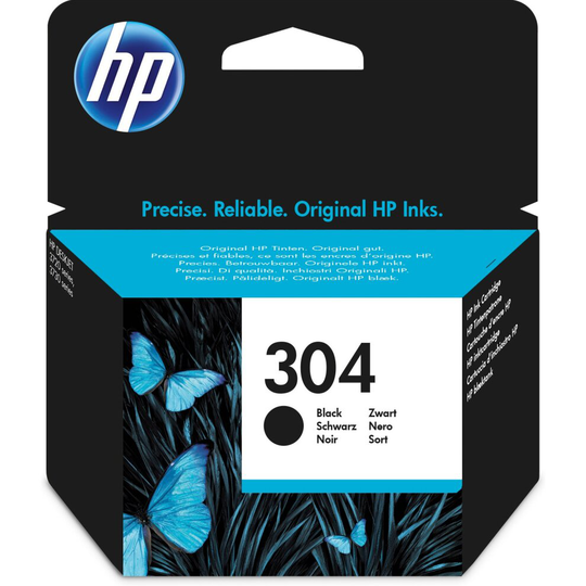 HP 304 - Black - original - ink cartridge - for AMP 130, Deskjet 26XX, 37XX, ENVY 50XX