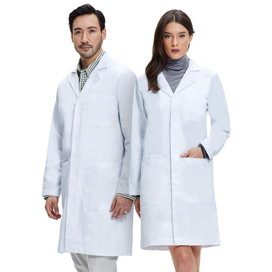 Dr.James DR6 Dr. James Lab Coat, Classic Fit, 100% Cotton, White, 39i- you get 5