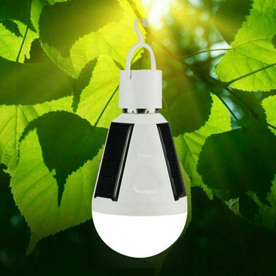 E27 Solar Powered LED Bulb Light Outdoor Hanging Emergency Bulbs