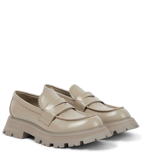 Leather loafers