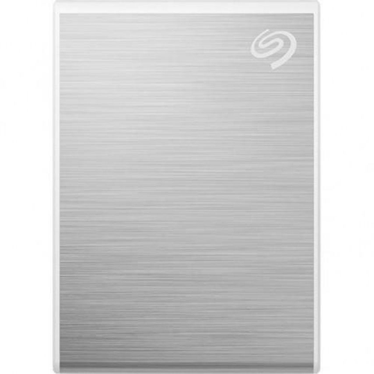 Seagate One Touch 500GB Silver Aluminium USB C Solid State Disk Drive with Rescu