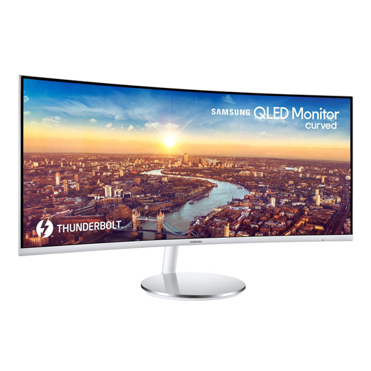 Samsung LC34J791WTUXEN 34-Inch LED Monitor - White/Silver