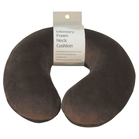 Memory Foam Neck Cushion - Colour Brown