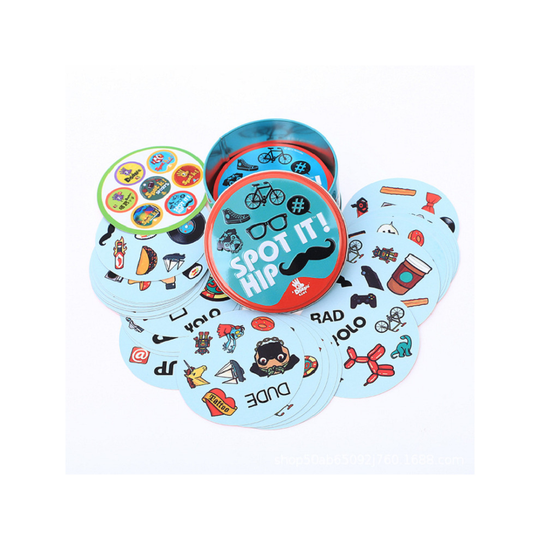 (Spot it HIP) Spot it game card Family Game Boxed