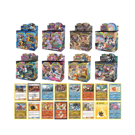 (BURNING SHADOWS) 324PCS Pokemon Booster Card Pack with Rare Cards