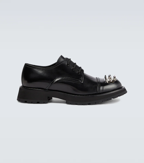 Studded leather Derby shoes