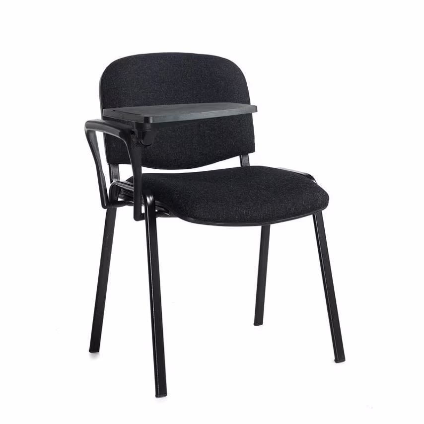 Dams Taurus Meeting Room Chair with Black Frame and Writing Tablet - Blue