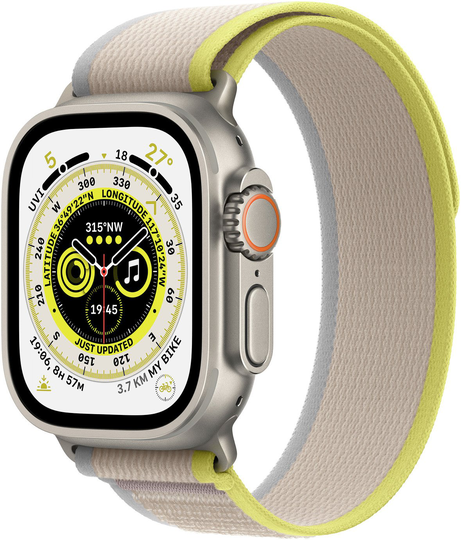 Apple Watch Ultra GPS+Cell 49mm Titanium Case Yllw/Beige-M/L