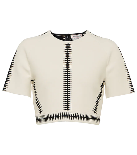 Jacquard crop top