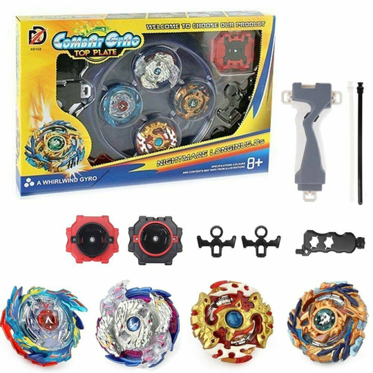 4Pcs Bayblade Beyblade Burst Set XD168-6 With Launcher & Storage Box