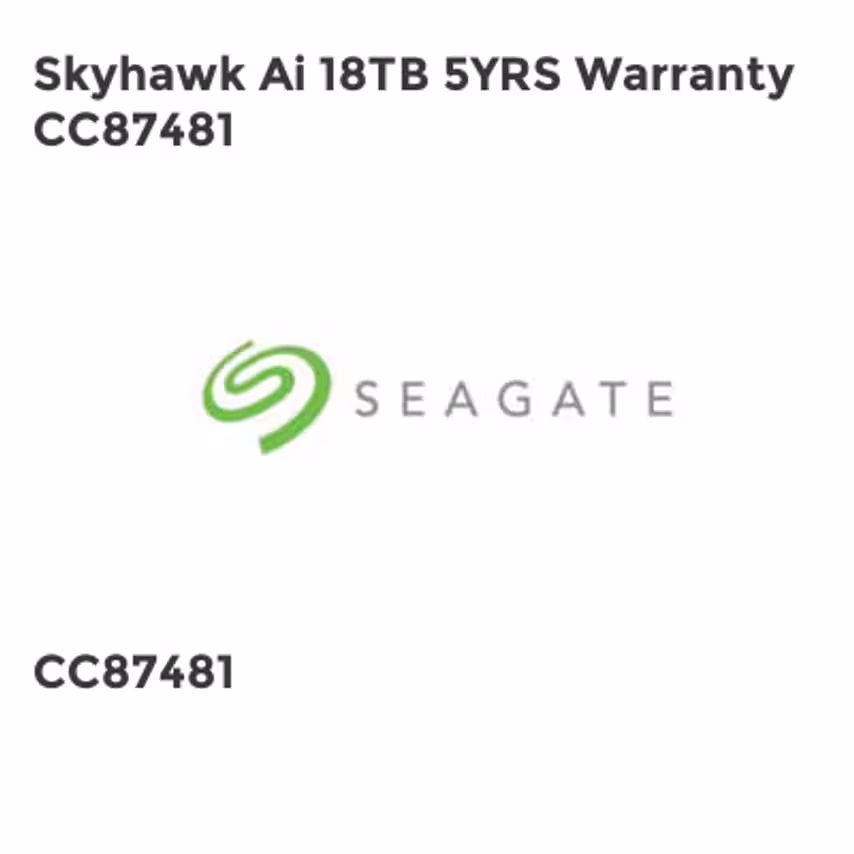 Seagate Skyhawk Ai 18TB 5YRS Warranty CC87481