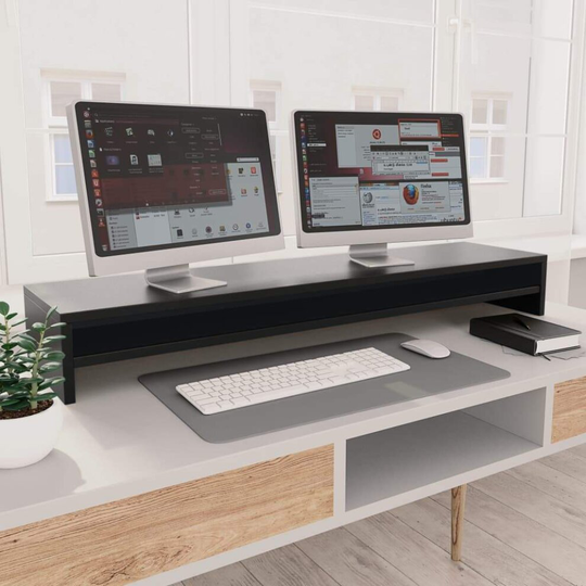 Monitor Stand Black 100x24x13 cm Chipboard