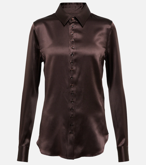 Silk satin shirt