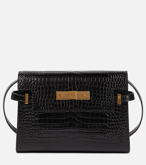 Manhattan Small croc-effect leather tote