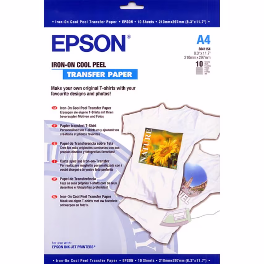 Epson Paper Low Volume Iron-on T-shirt Transfer A4 10SH