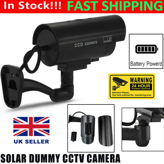 Dummy Security Fake Camera Indoor/Outdoor Surveillance CCTV W/IR Light