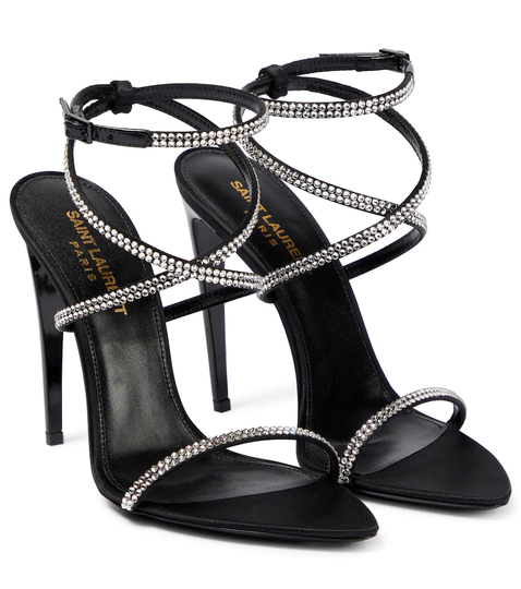 Georgia embellished satin sandals
